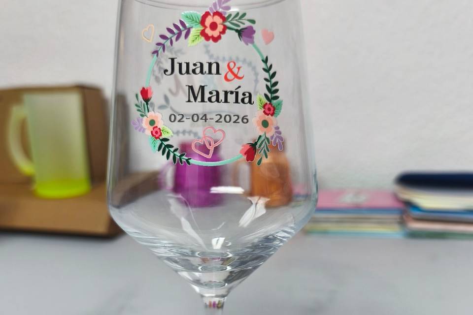 Copa de vino UVDTF