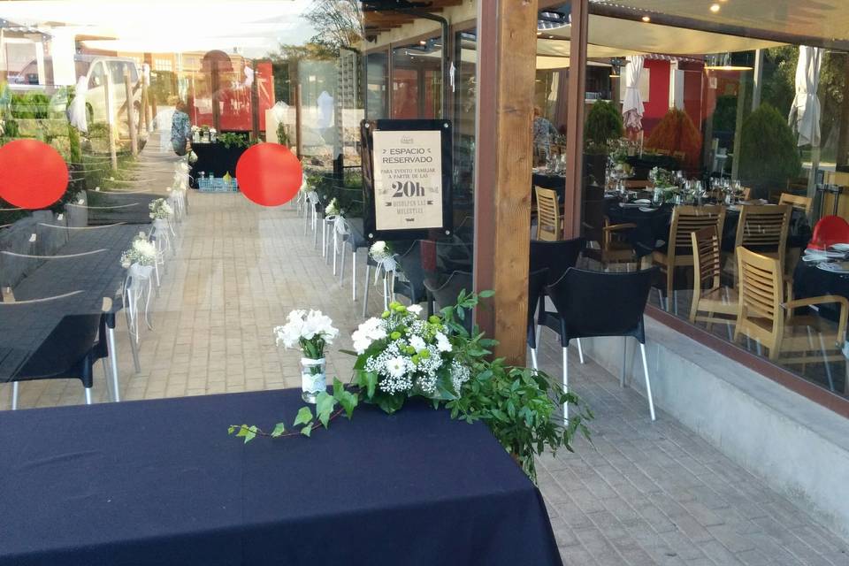 Zona ceremonia en porche