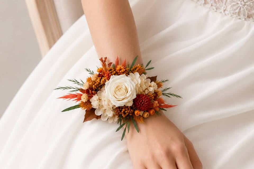 Pulsera flor preservada