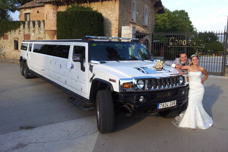 Hummer H2 Tandem White