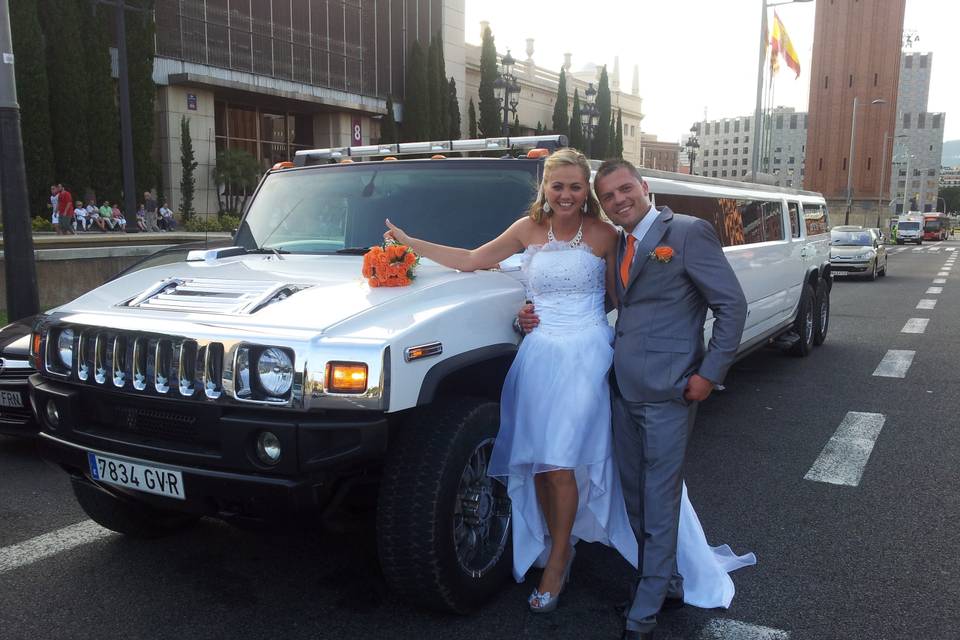 Hummer H2 Tandem White