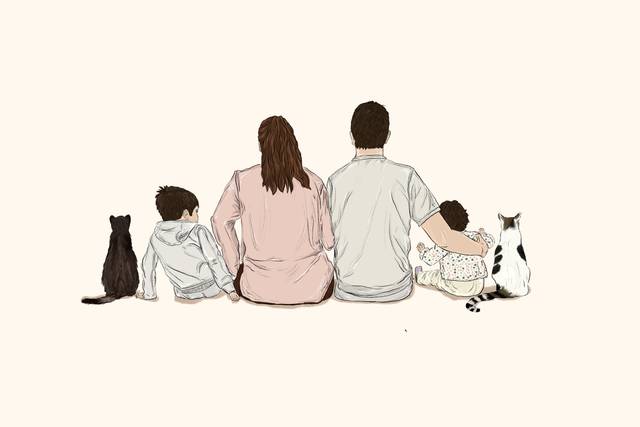 Ilustración de familiar