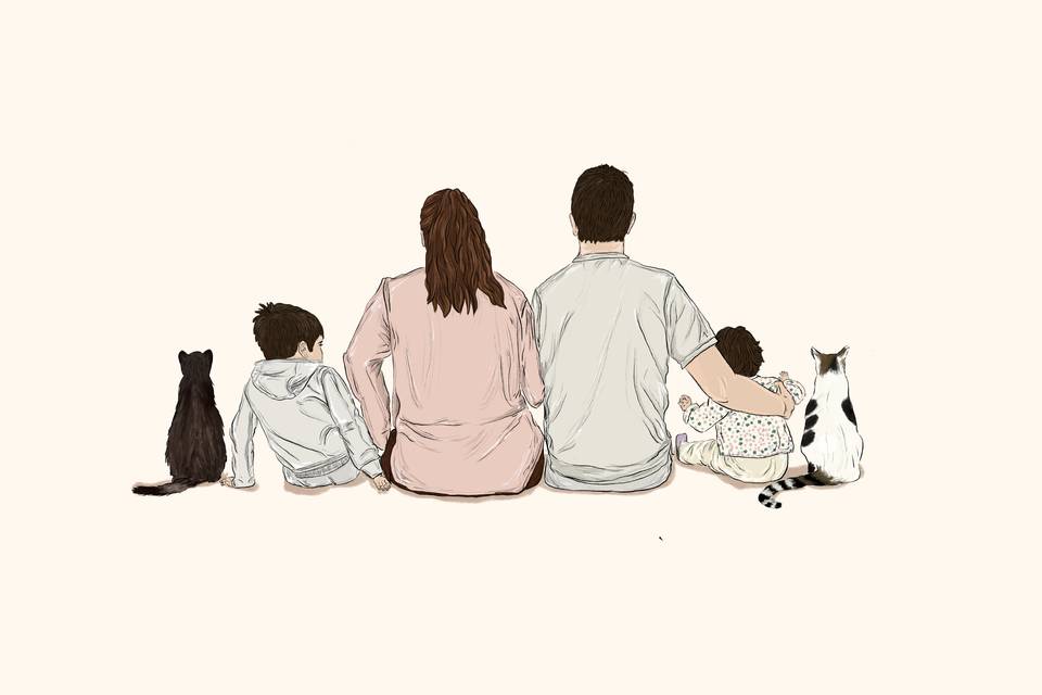 Ilustración de familiar
