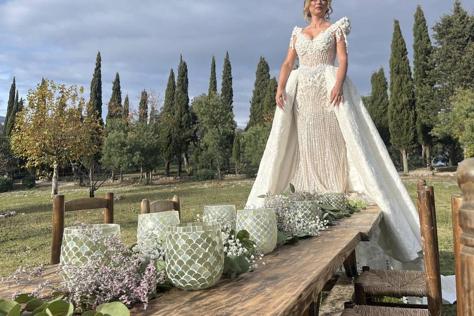 Novia en el jardín