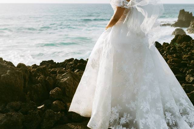 La novia al atardecer