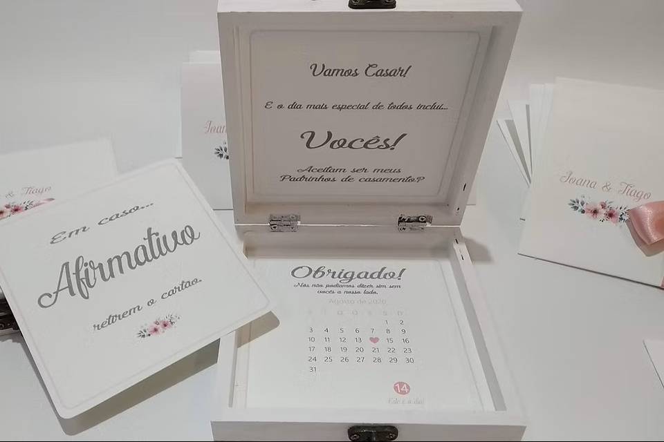 Invitación caja calendario
