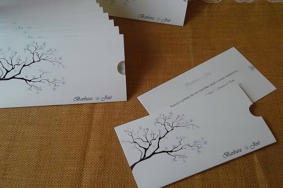 Bonita invitación árbol