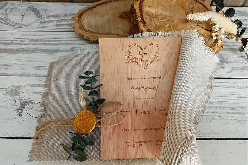 Original madera y tela