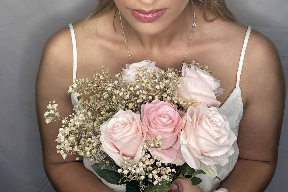 Maquillaje de novia romántica