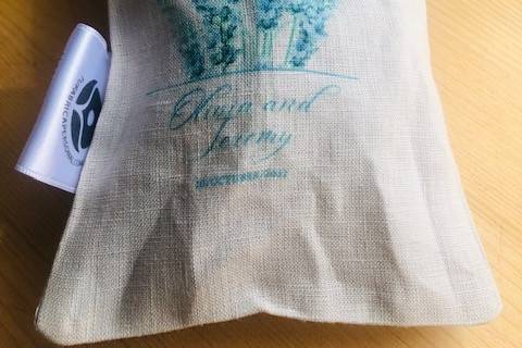 Bolsita de lino personalizada