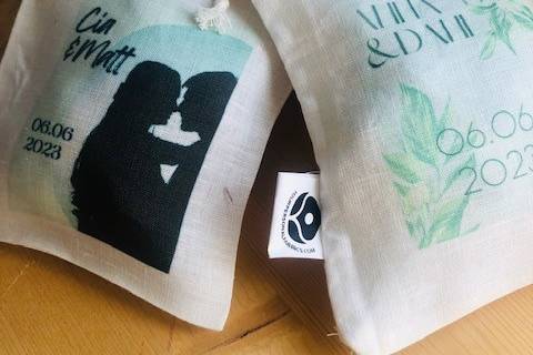 Bolsita de lino personalizada