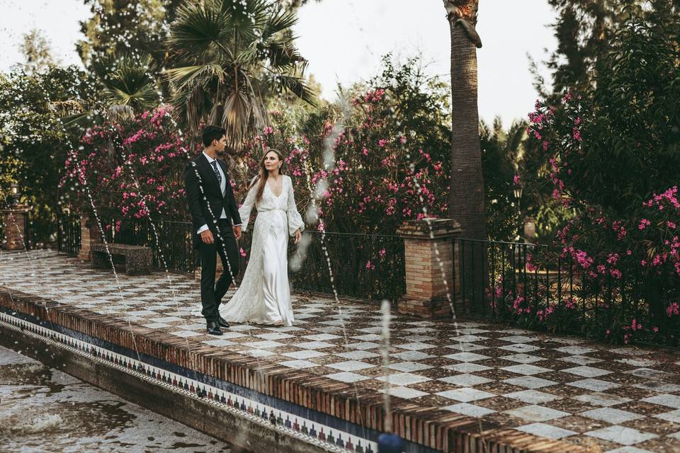 Novios después de la ceremonia