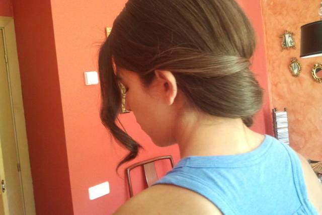 Trenza de espiga de lado