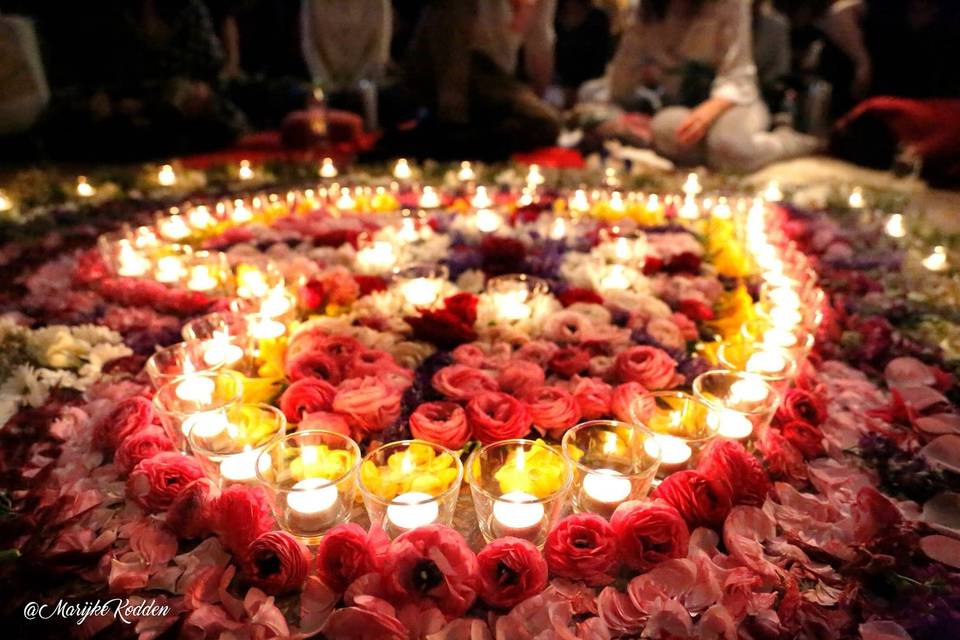 Mandalas de flores ceremonia