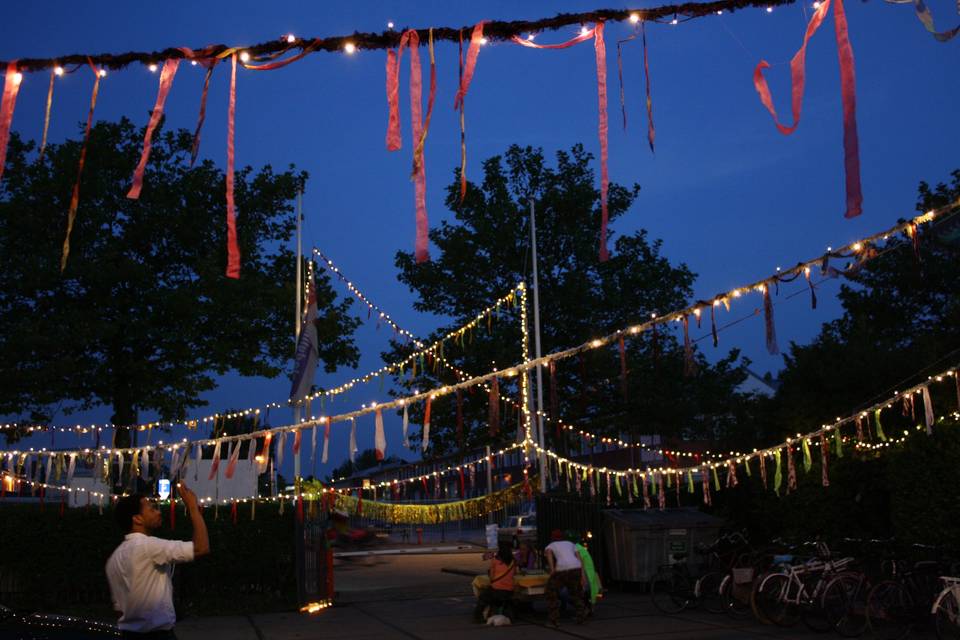 Luces para fuera decorada