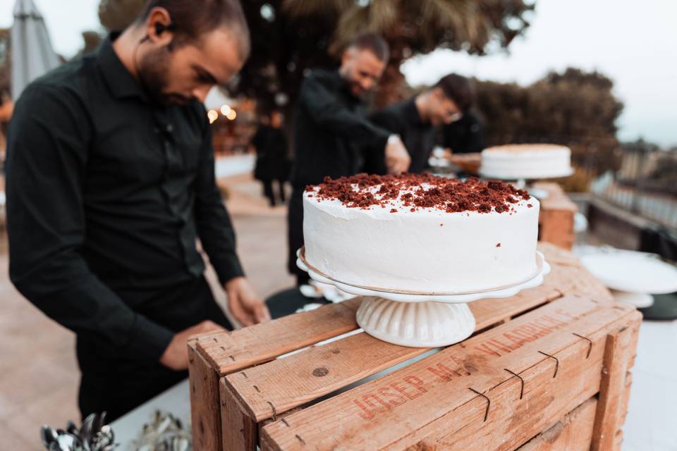 Tarta nupcial cóctel