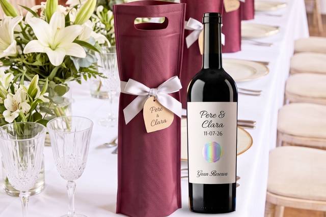 Vino regalo asistentes boda