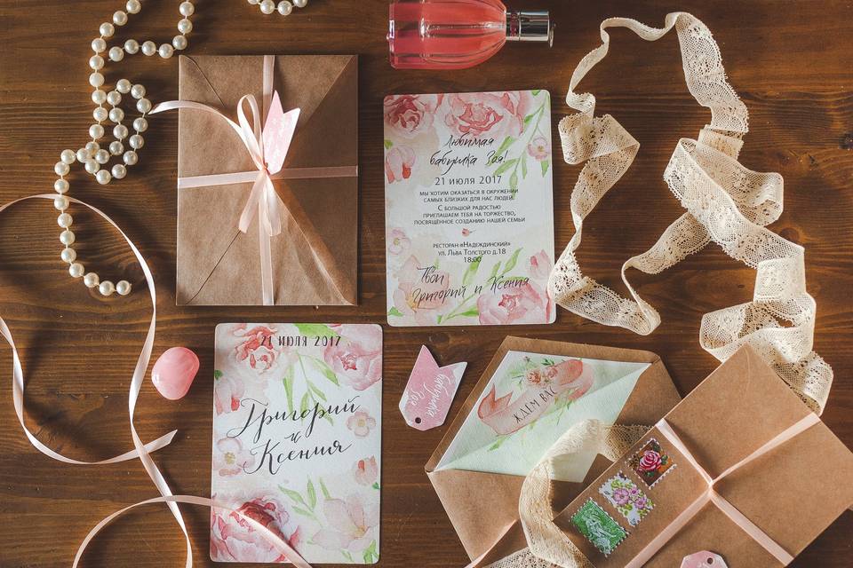 Invitaciones con acuarelas