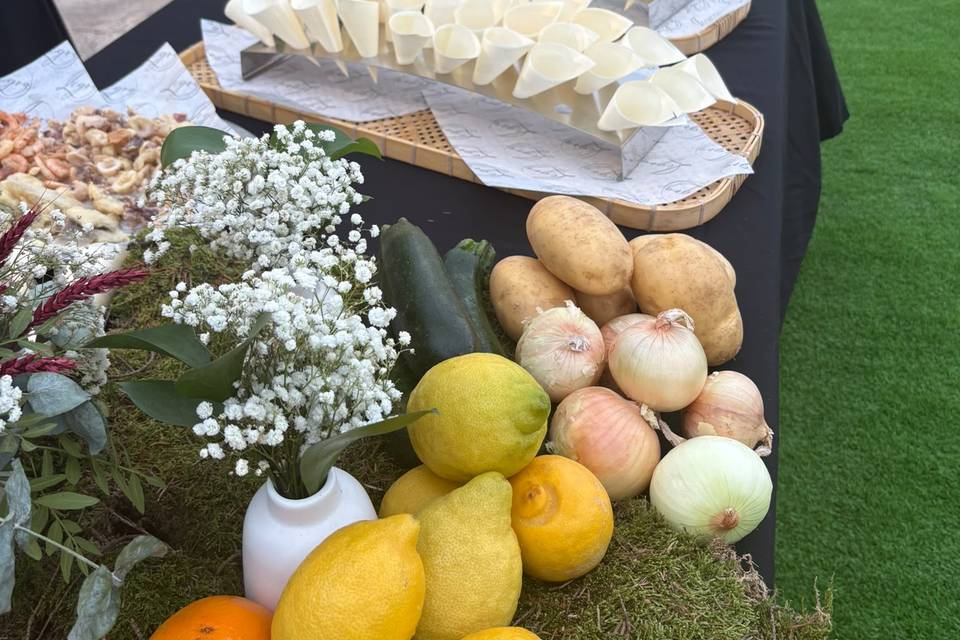 Trabajando con el catering