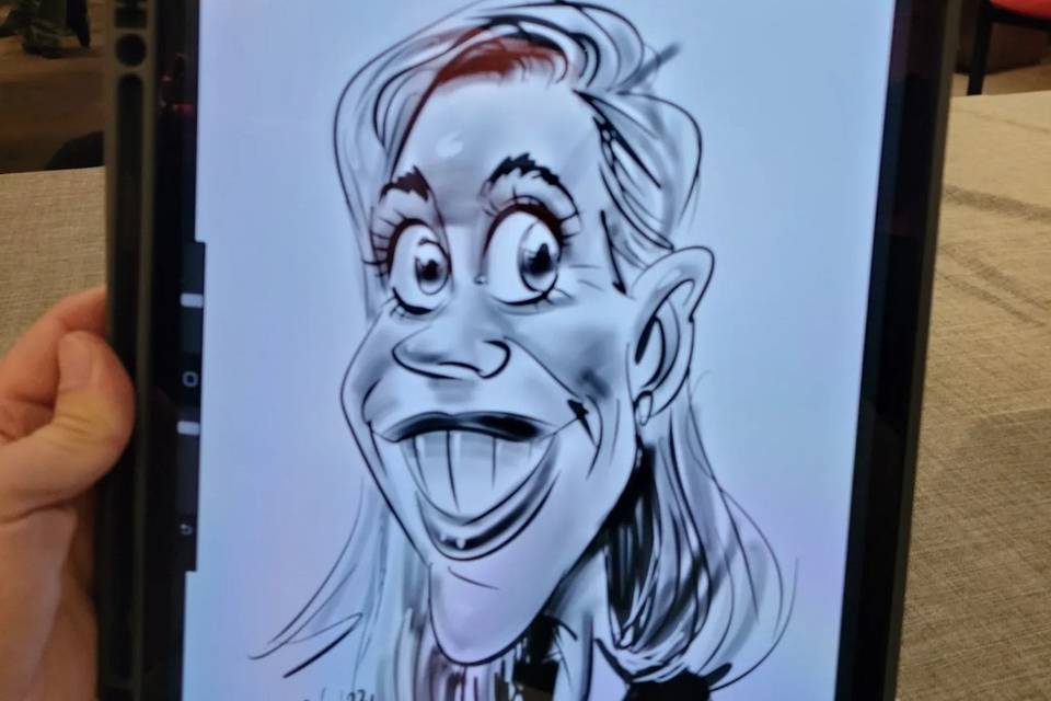 Caricatura en vivo digital