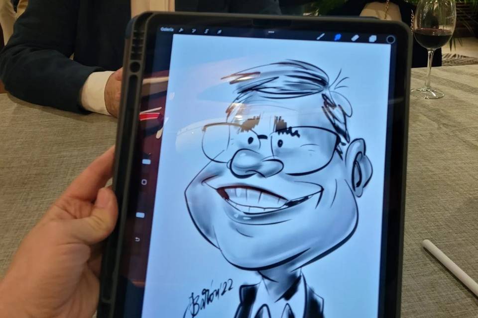 Caricatura en vivo digital