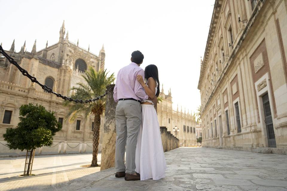 Pareja en la Catedral