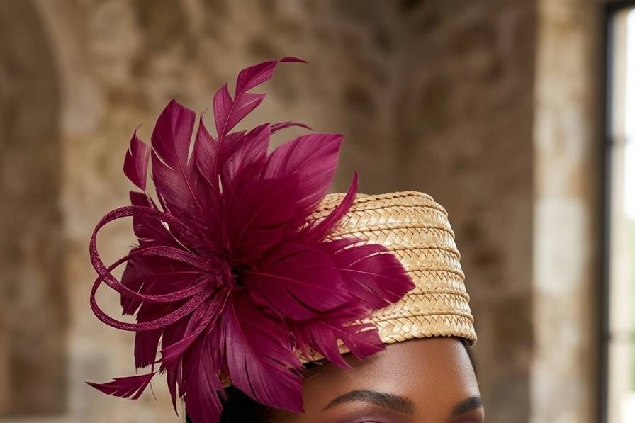 Casquete flor plumas buganvill