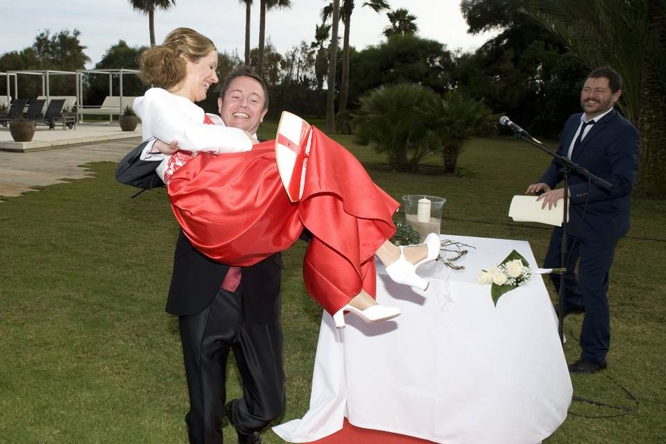 Boda en catalán e inglés