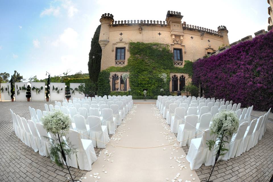 La ceremonia civil en exterior