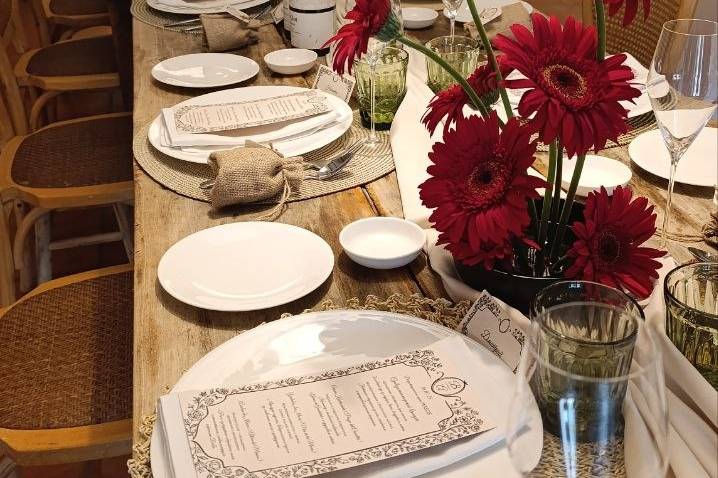 Decoración de la boda