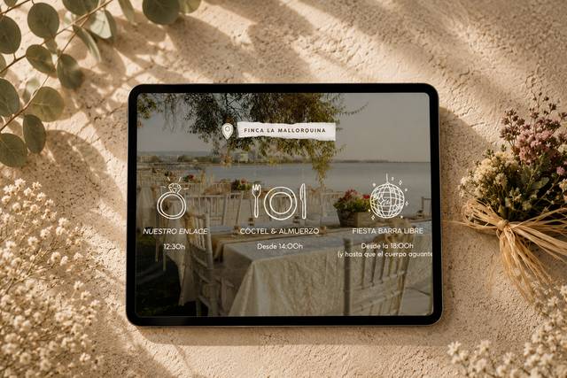 Invitación de boda digital