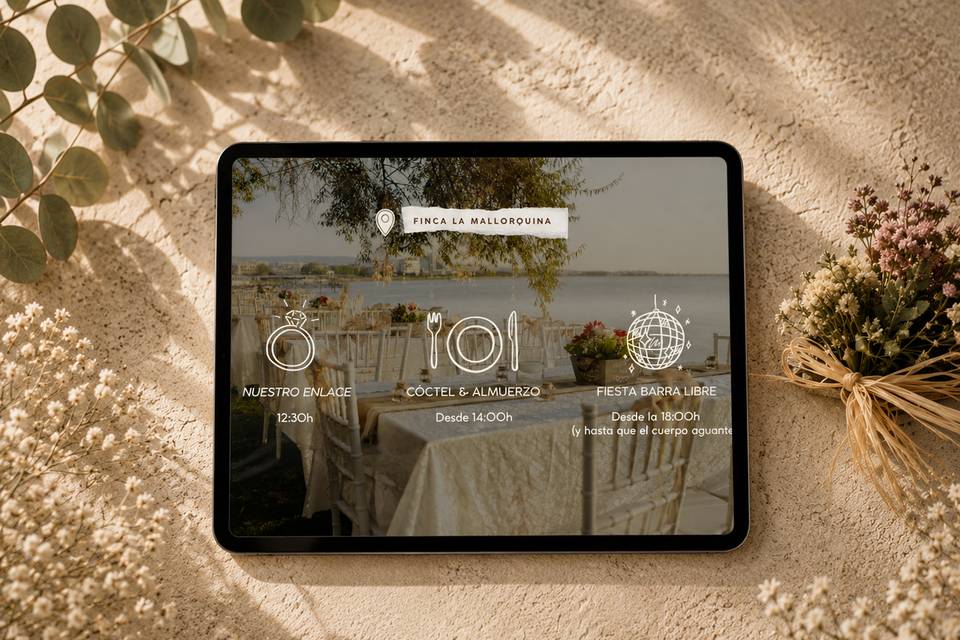 Invitación de boda digital