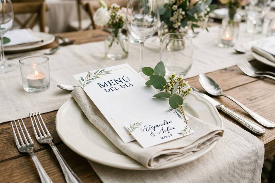Menú de boda