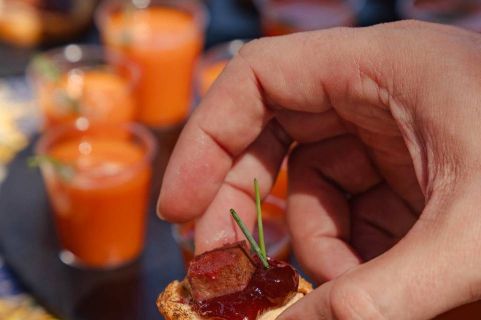 Foie caramelizado y mermelada