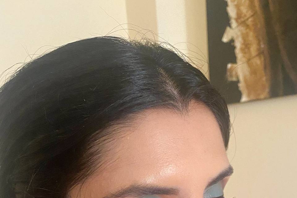 Maquillaje en tonos verdes