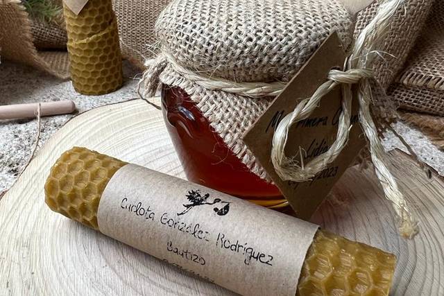 Miel+vela personalizada