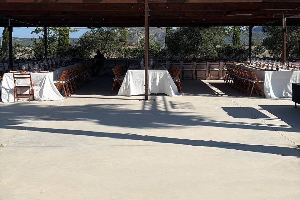 Baile en la zona de la pérgola