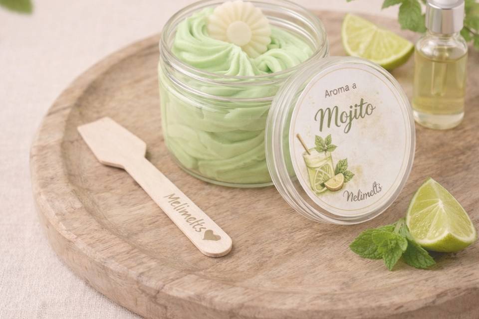 Helado aromático mojito
