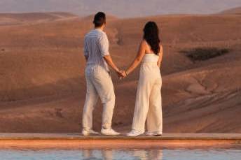 Paseo al tardecer por sahara