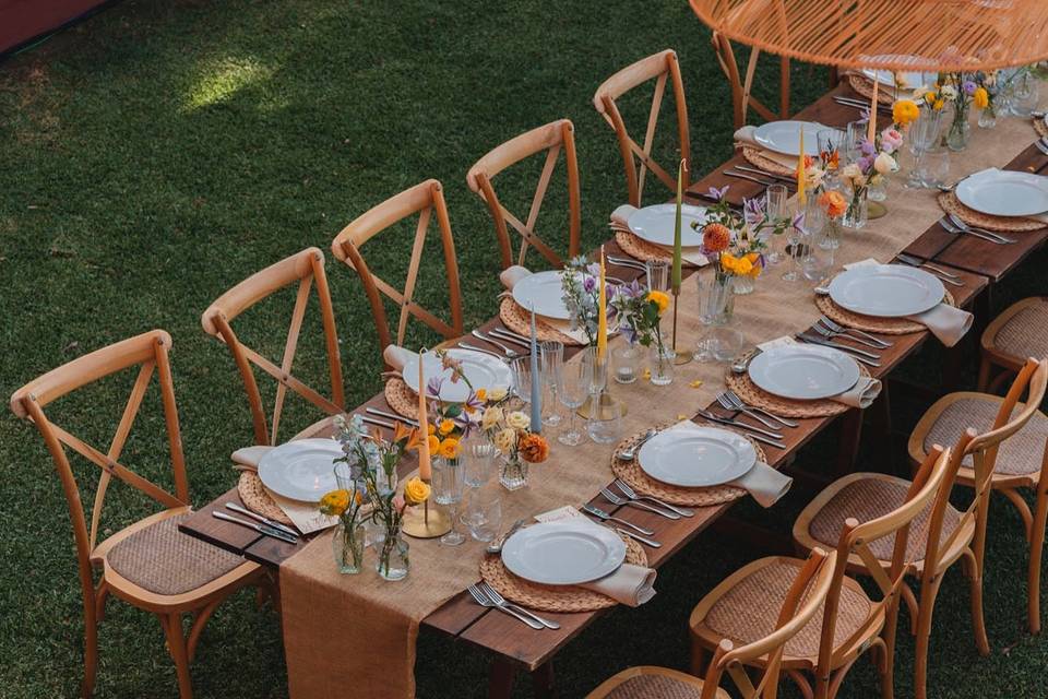 Mesa decorada