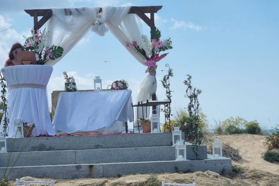 Boda junto al mar