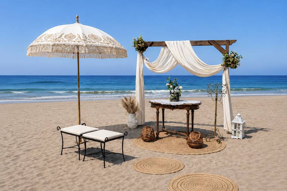 Ceremonia frente al mar