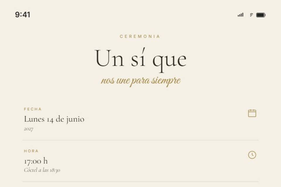 Invitación de boda