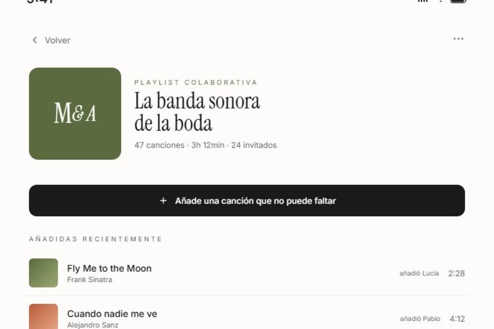 Lista de canciones
