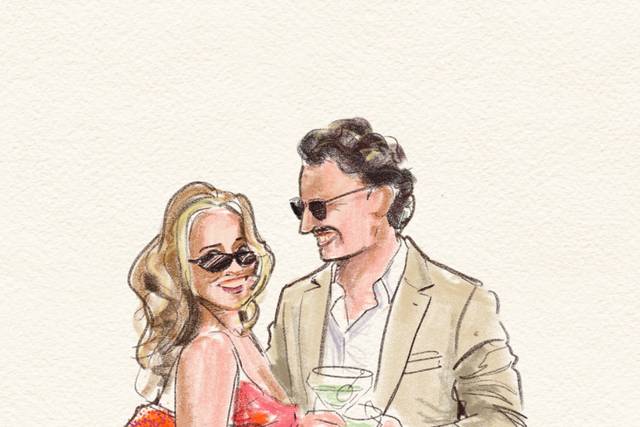 Live painting de parejas