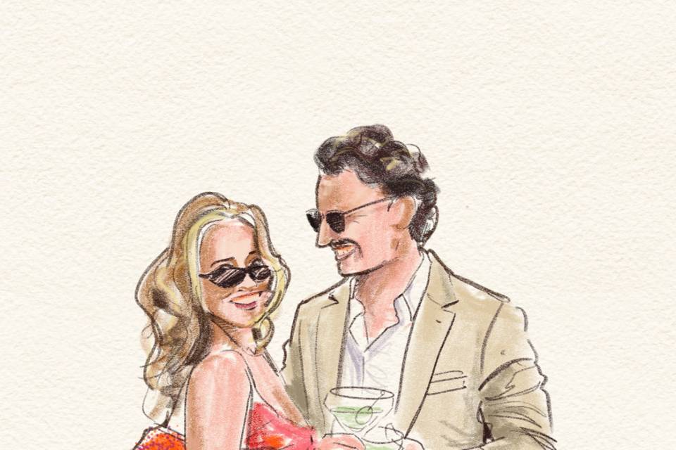 Live painting de parejas