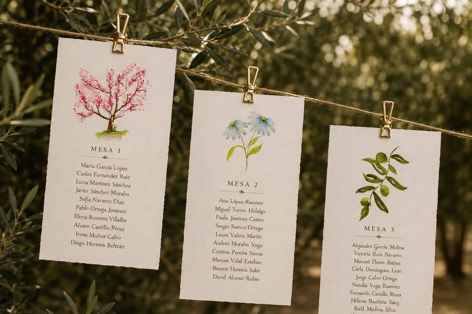 Seating Plan. Botanical Edit