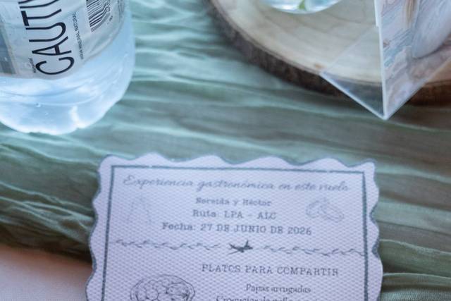 Menú personalizado.