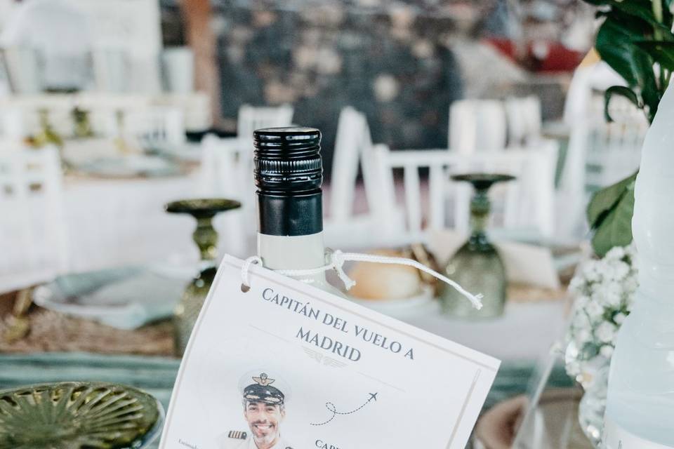 Capitán de mesa personalizado.