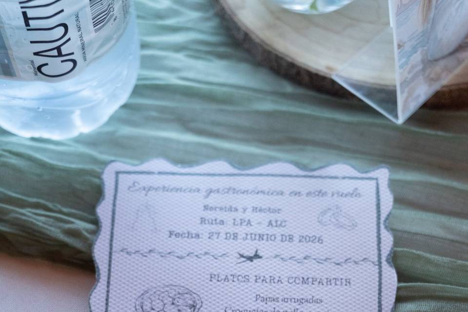 Menú personalizado.